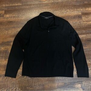 Banana Republic Sweater Size L  Long Sleeve Polo Merino Wool Timeless Classic